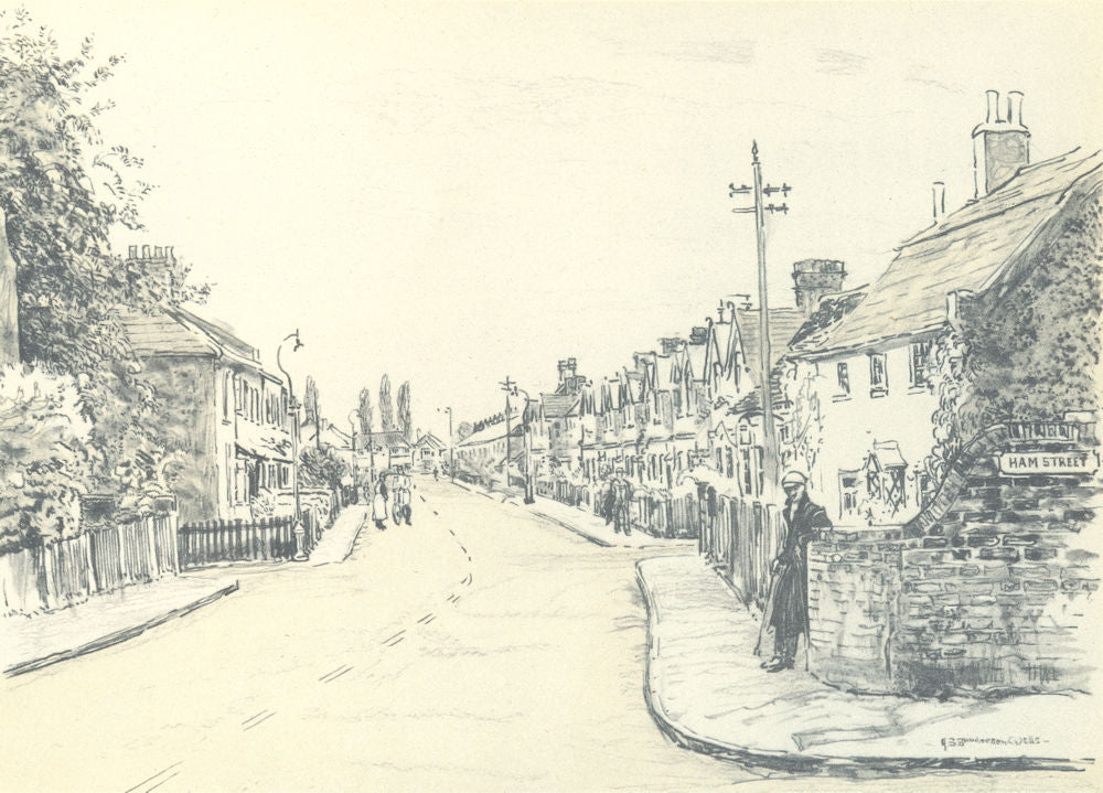 HAM COMMON. Ham Street - the Beginning (i). London. By JS Sanderson-Wells 1946